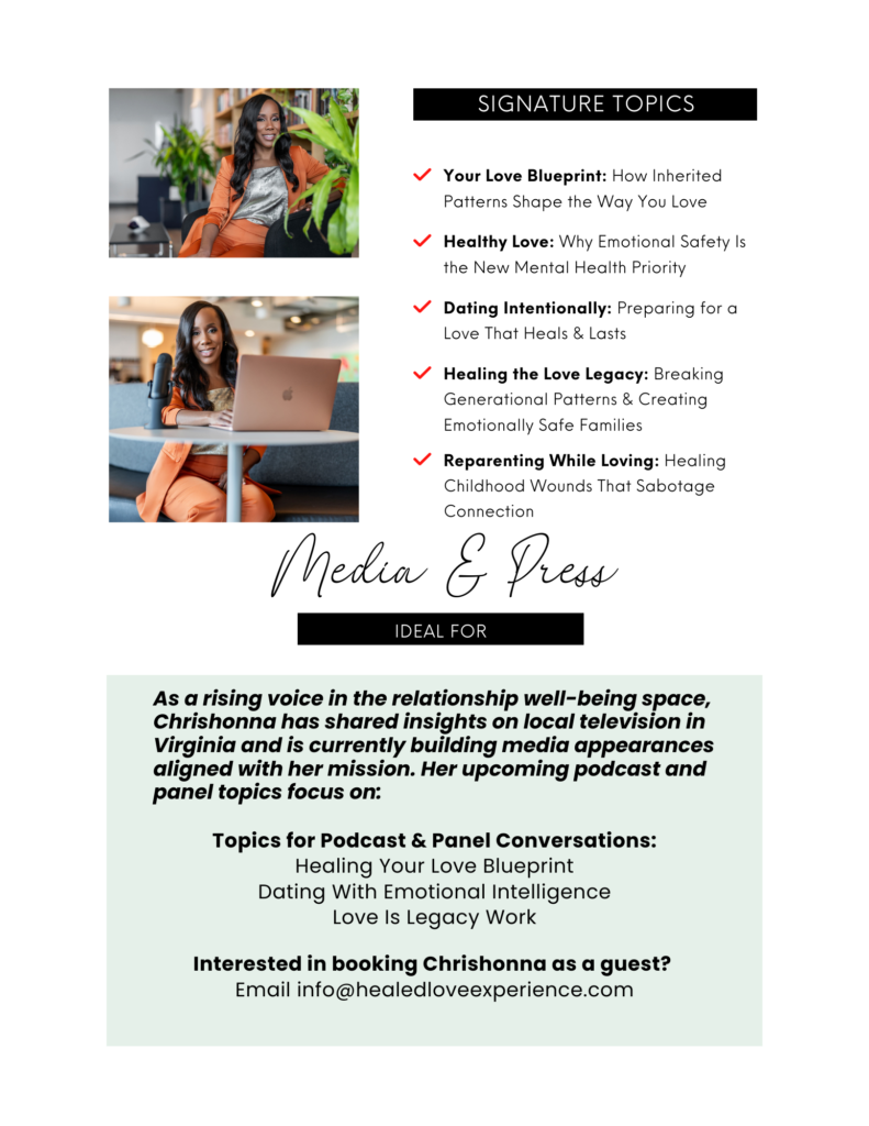Healed Love Experience Media Kit